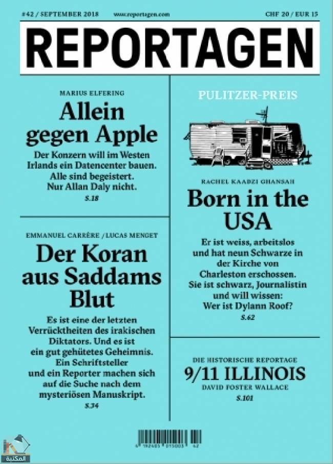 ❞ كتاب Reportagen #42: Das unabhängige Magazin für erzählte Gegenwart ❝  ⏤ مجموعة من المؤلفين