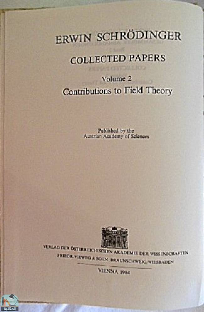 قراءة و تحميل كتابكتاب Erwin Schrdinger Collected Papers PDF