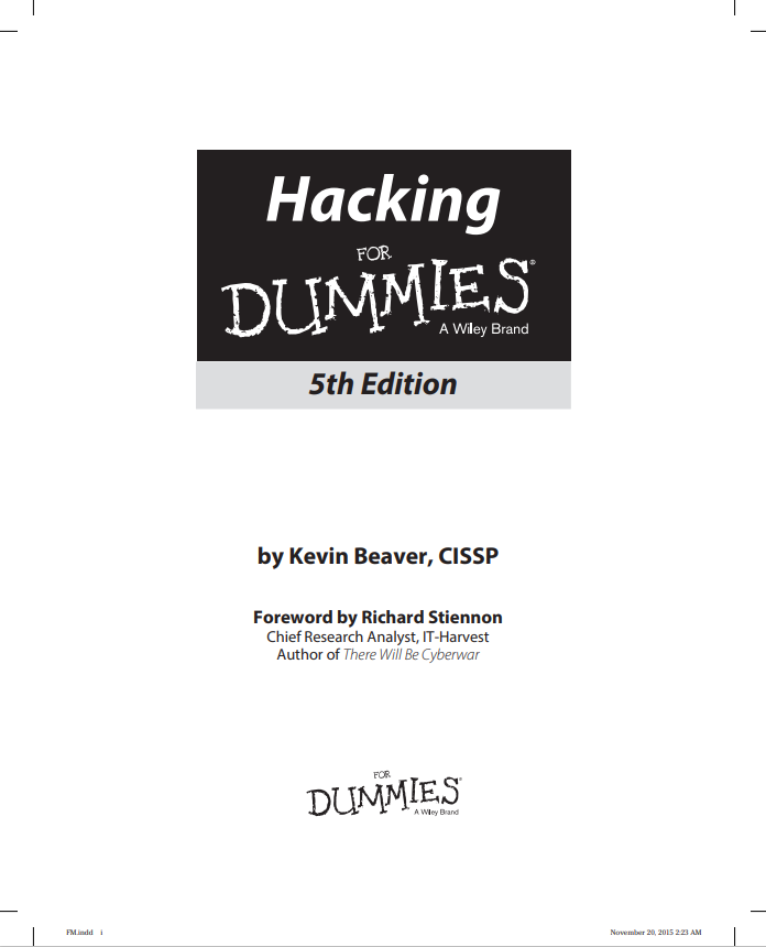 قراءة و تحميل كتاب Hacking For Dummies PDF