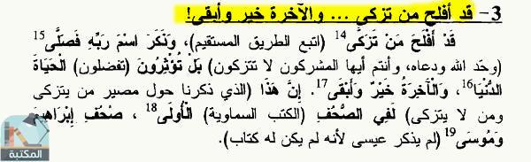 اقتباس 1 من كتاب فهم القرآن الحكيم التفسير الواضح حسب النزول (القسم الأول)