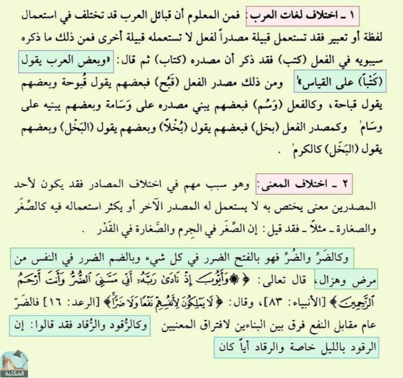 اقتباس 4 من كتاب معاني الأبنية في العربية